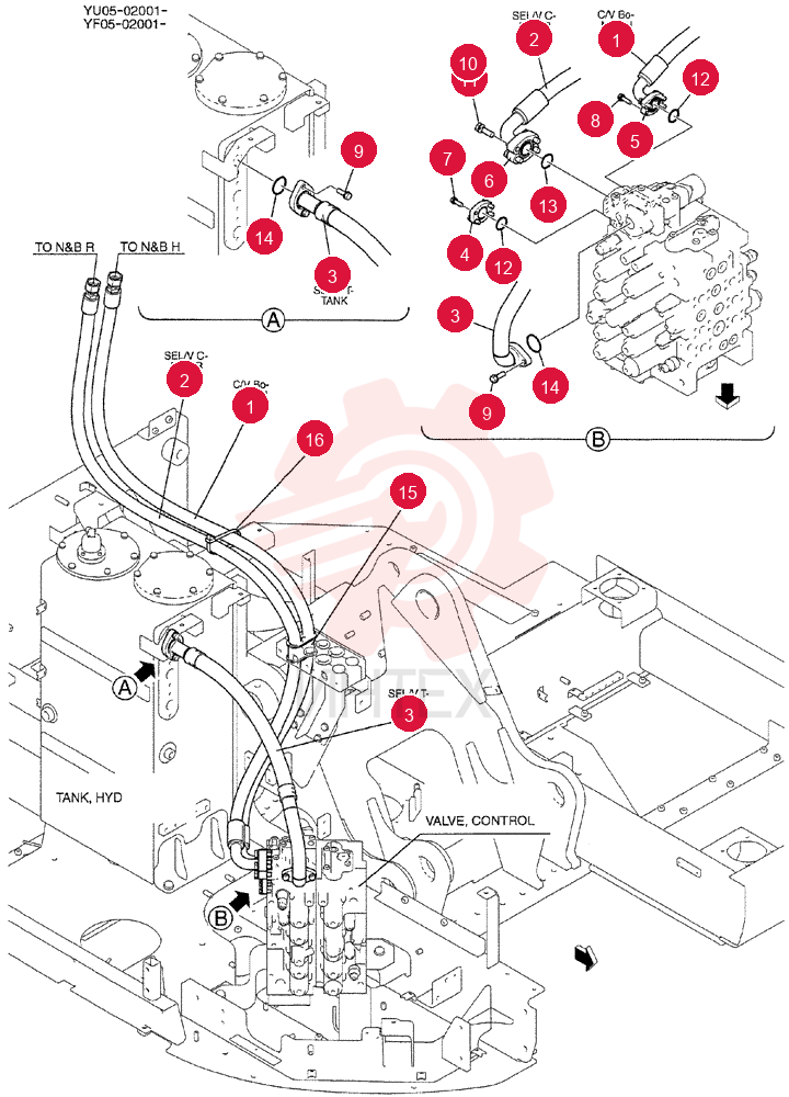 HYD LINES, UPP YF03H00027F1