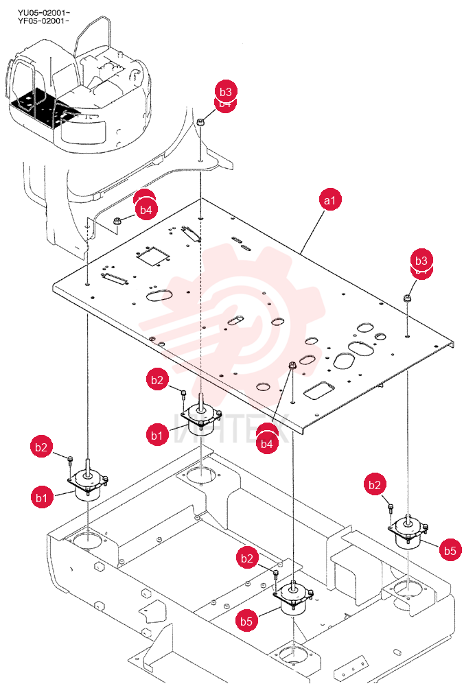 PLATE INSTAL, FLOOR YB03M00029F1