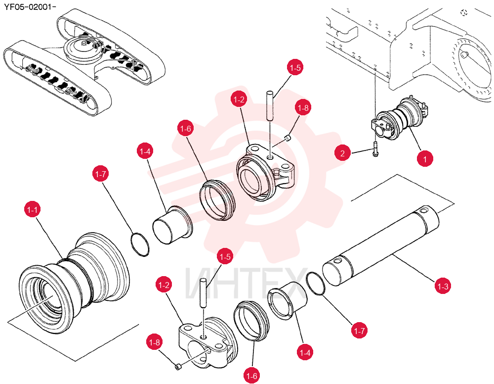 ROLLER ASSY, TRACK LQ64D00028F1