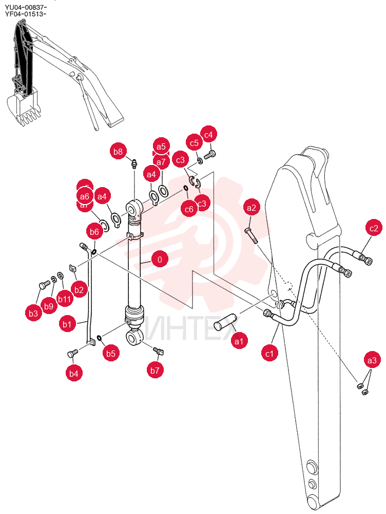 BUCKET CYLINDER YN01V00112F5 (2)