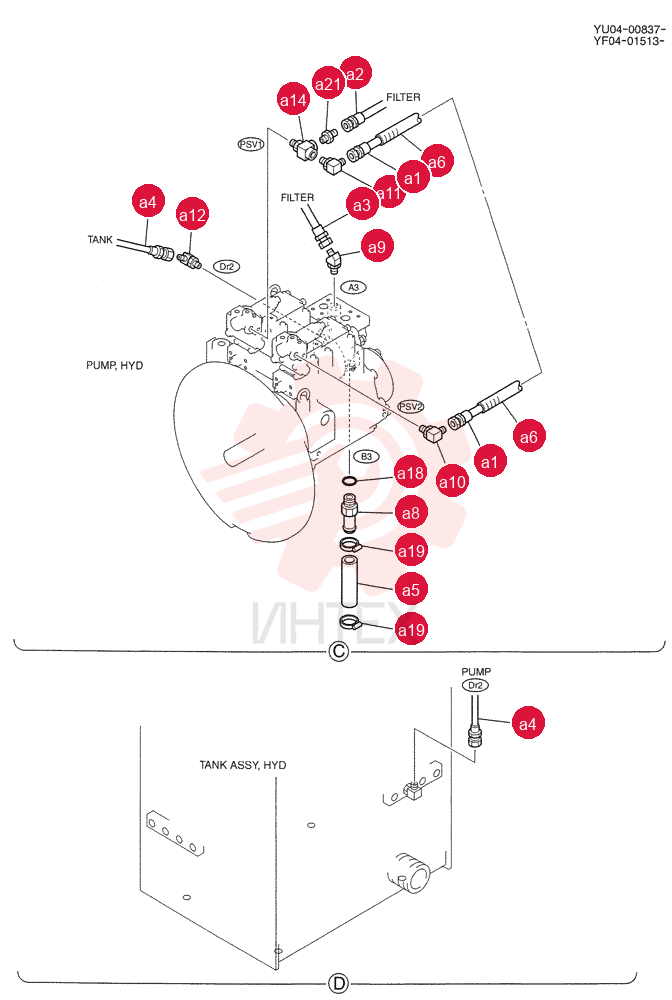 CONTROL LINES, PUMP YF06H00002F2 (1)