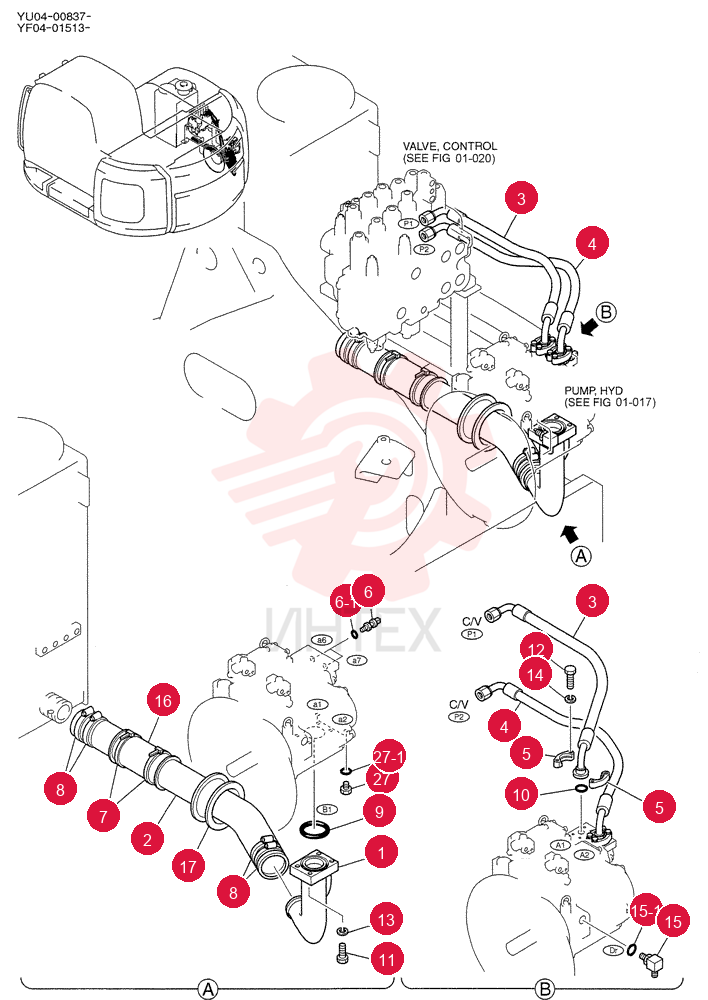 HYD LINES, PUMP YF30H00001F1