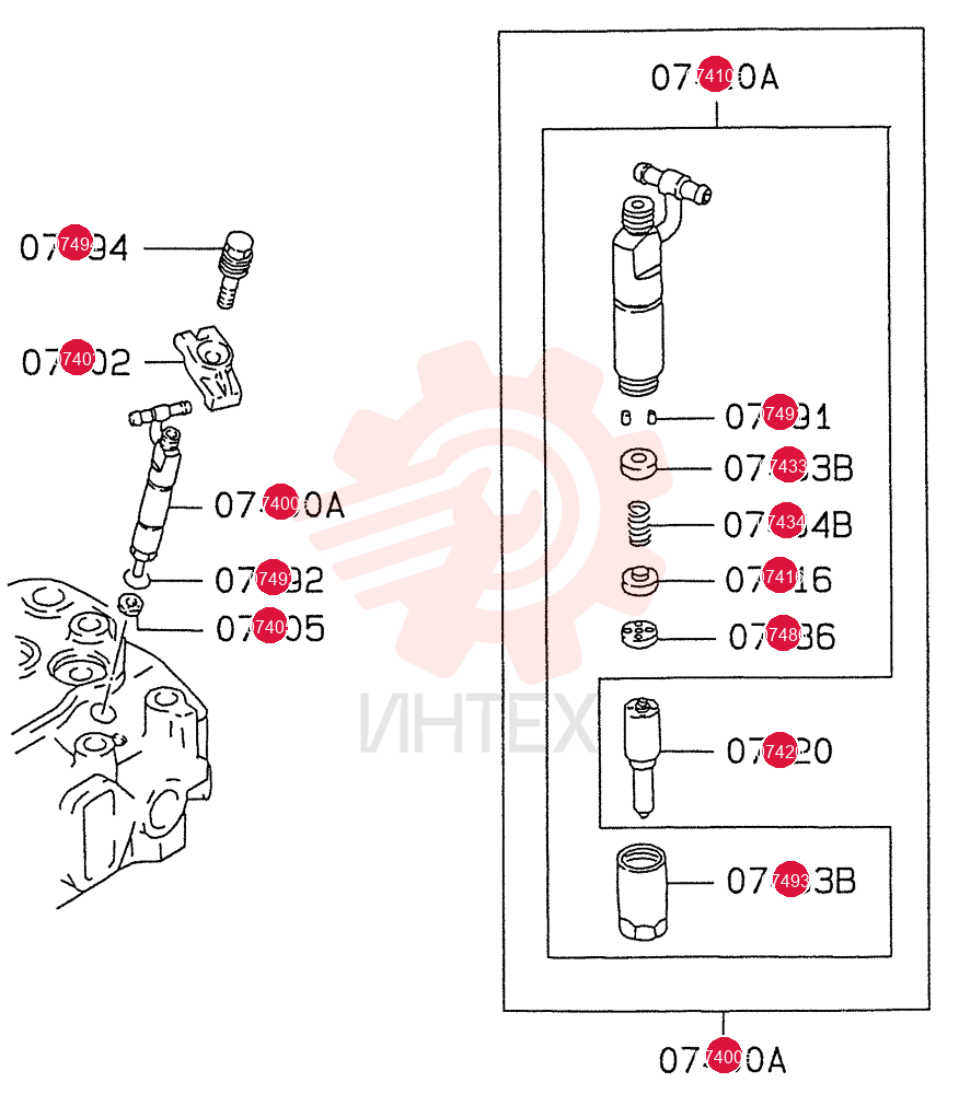 INJECTOR NOZZLE HOLDER VAME440837 (2)