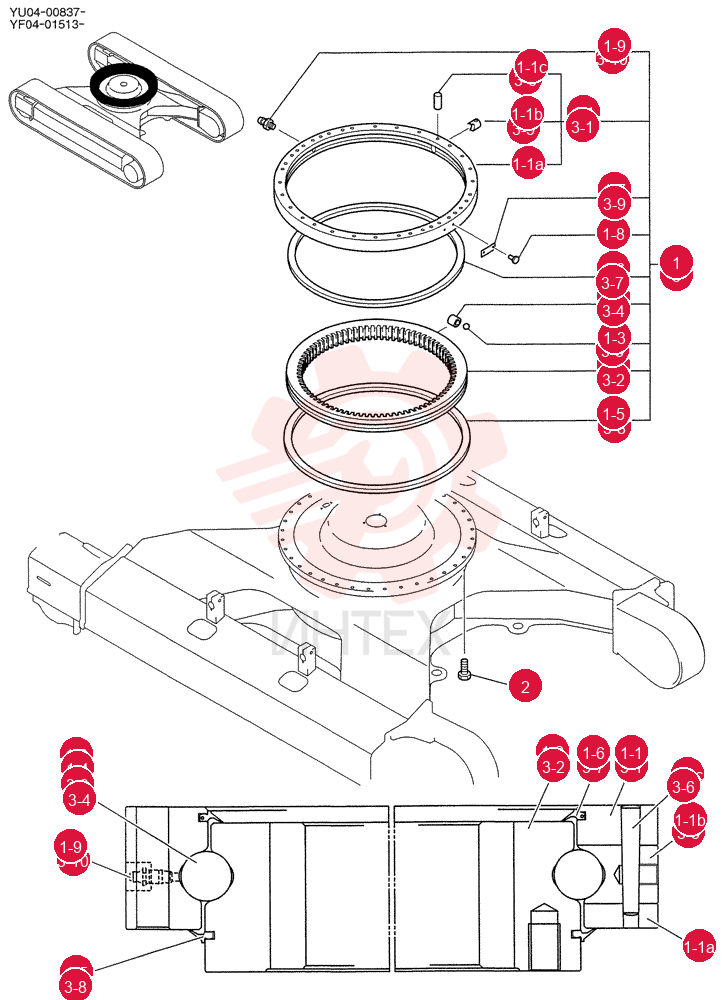 RING ASSY, SLEWING (IN-HOUSE PRODUCT) YF40F00001F1