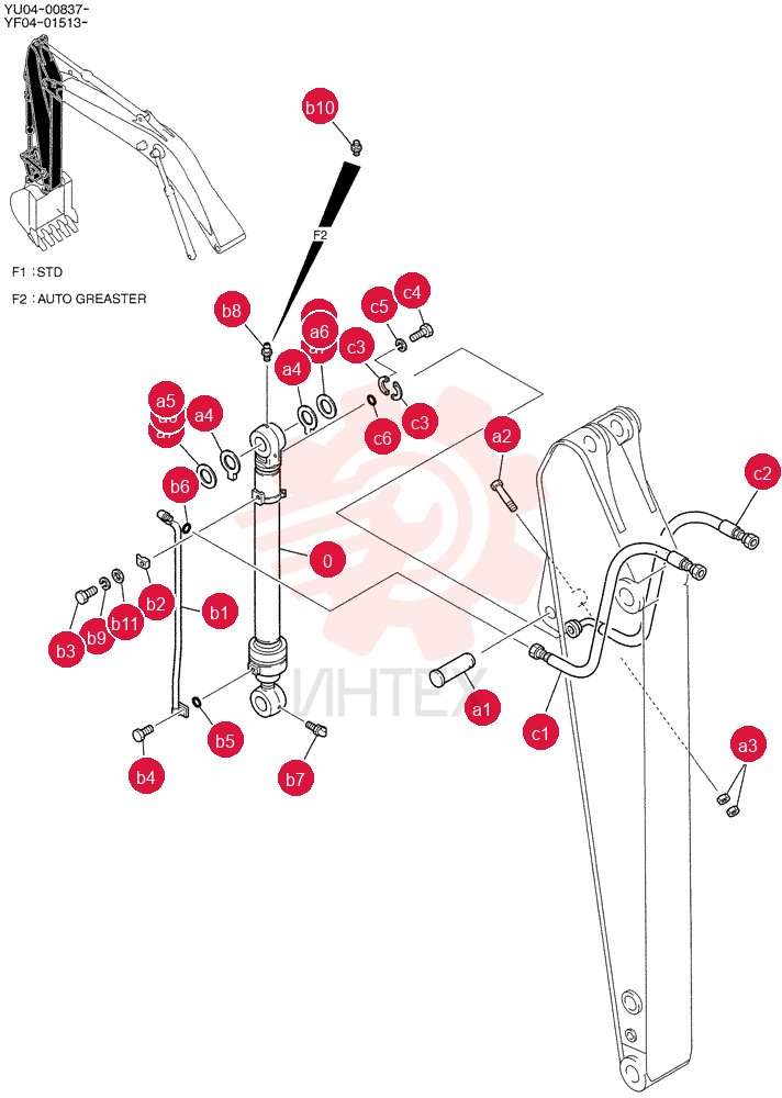 BUCKET CYLINDER YN01V00112F5 (1)