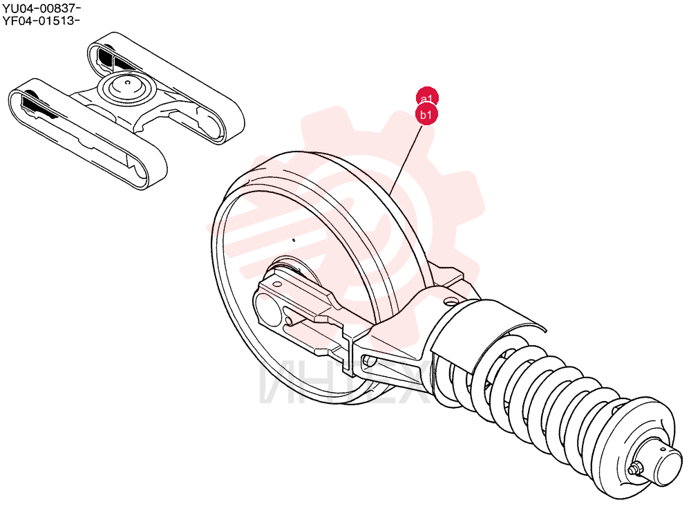 IDLER ASSY, CRAWLER (STD) LQ52D00013F1