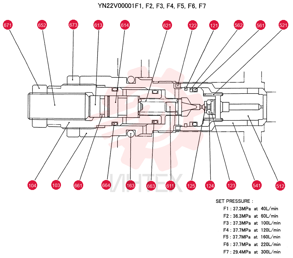 PRESSURE RELIEF VALVE YN22V00001F1