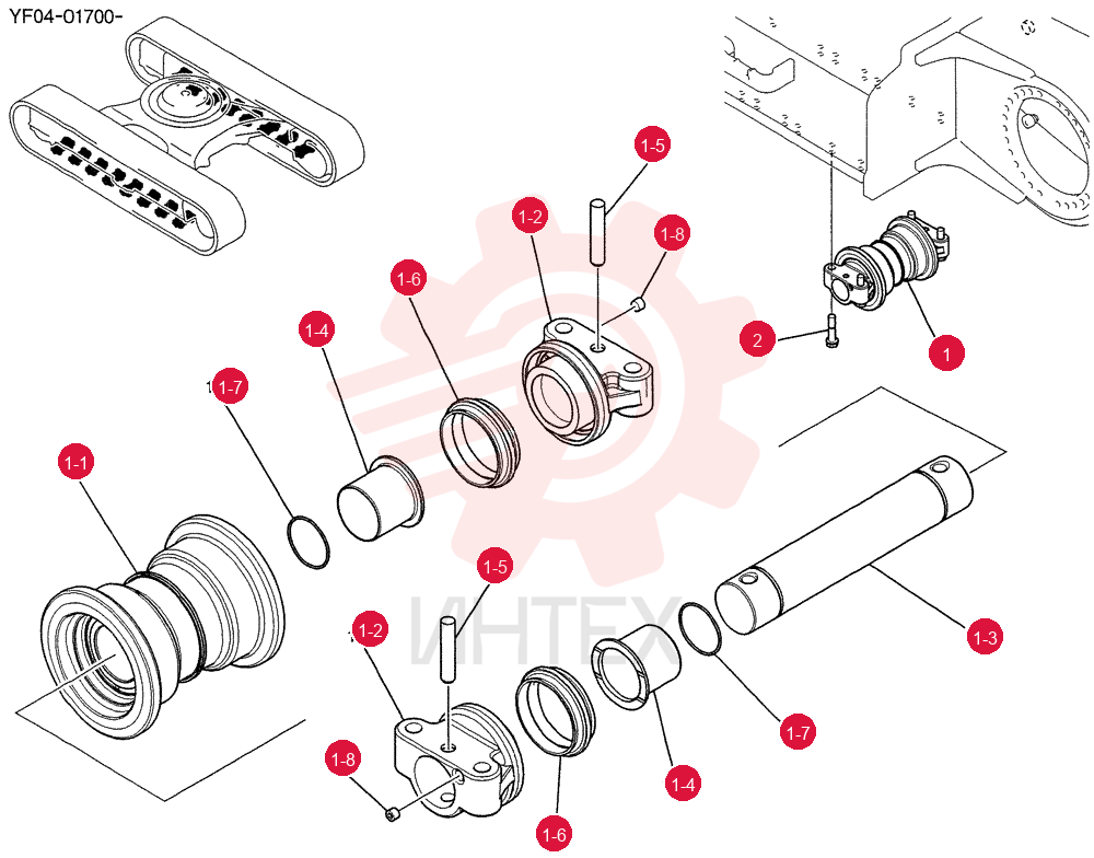 ROLLER ASSY, TRACK LQ64D00028F1