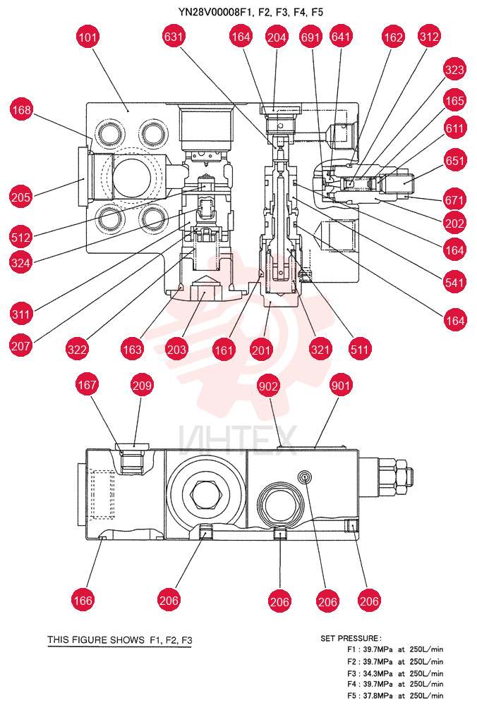 VALVE ASSY, HOLDING YN28V00008F3 (2)