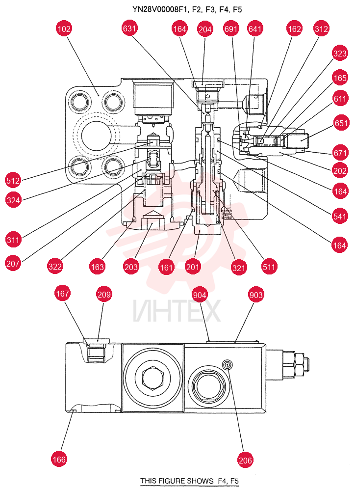 VALVE ASSY, HOLDING YN28V00008F3 (1)