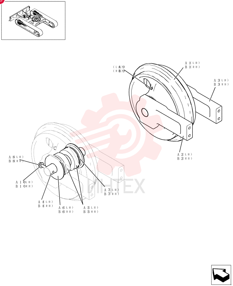 IDLER,271mm OD x 461mm W