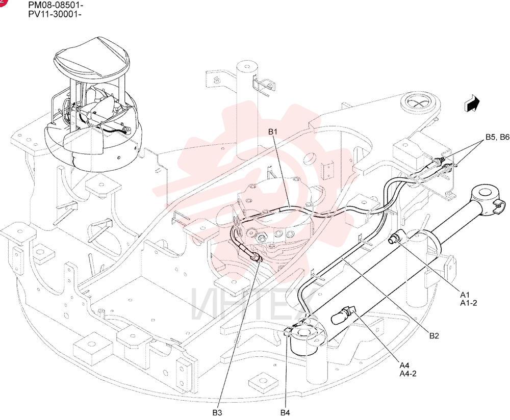 HYD LINES, CYLINDER PM42H00028F1
