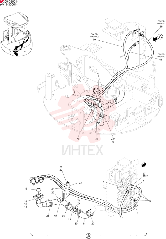 HYD LINES, PUMP PM30H00006F1