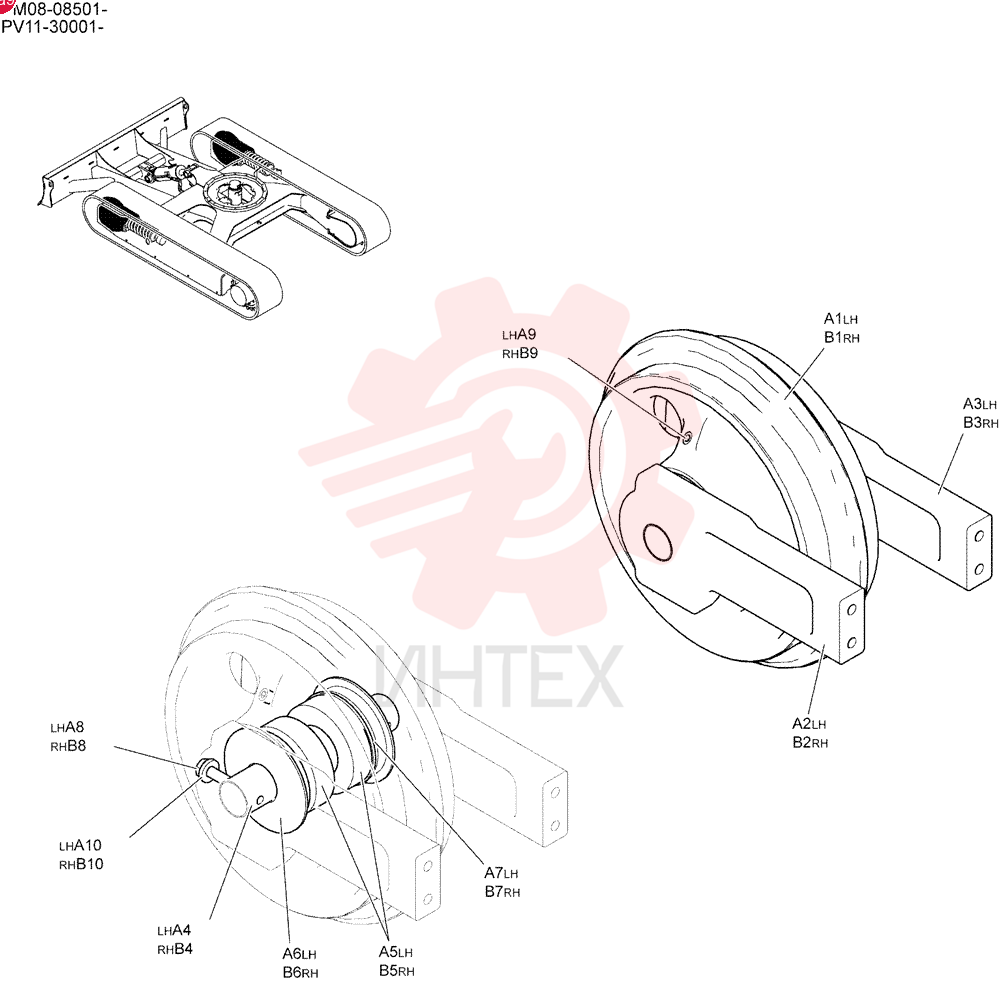 IDLER,271mm OD x 461mm W