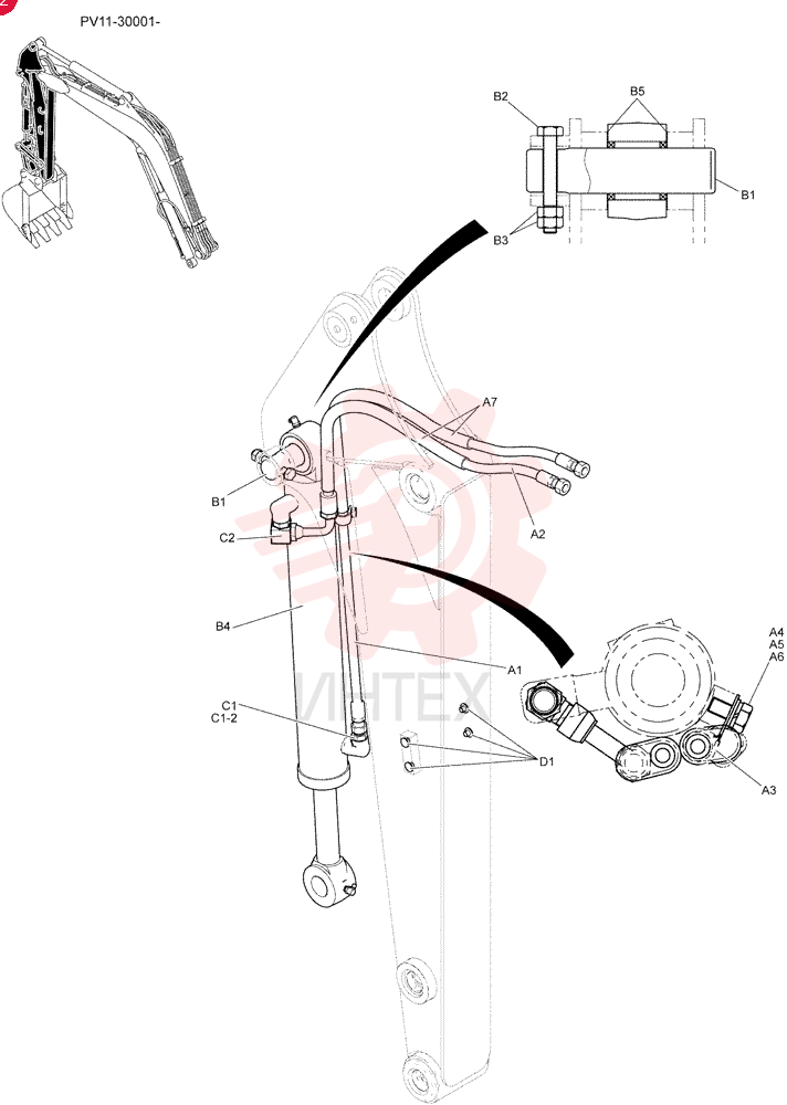 HYD LINES, ARM PV43H00014F1