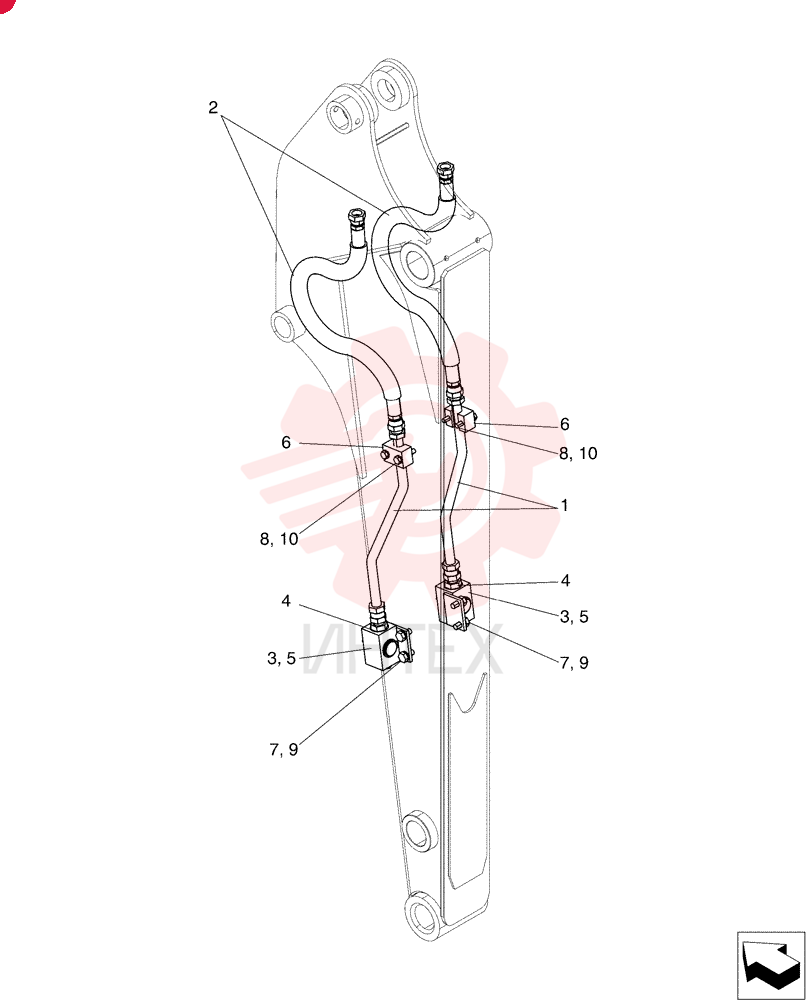 Hyd., Arm 1.47m (Nibbler & Breaker)