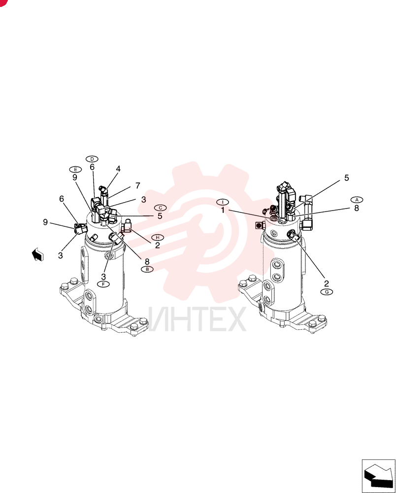HYD. TUBE Hyd., Swivel (Angle Dozer) PW19H00026F1