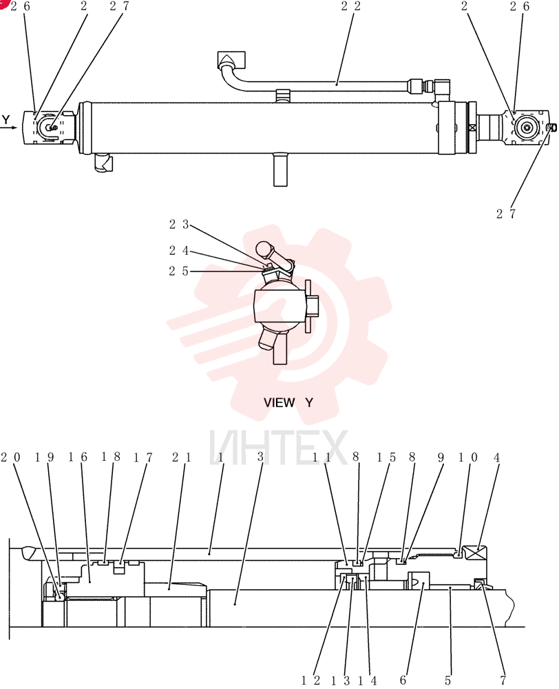 CYLINDER ASSY, BOOM PW01V00068-1