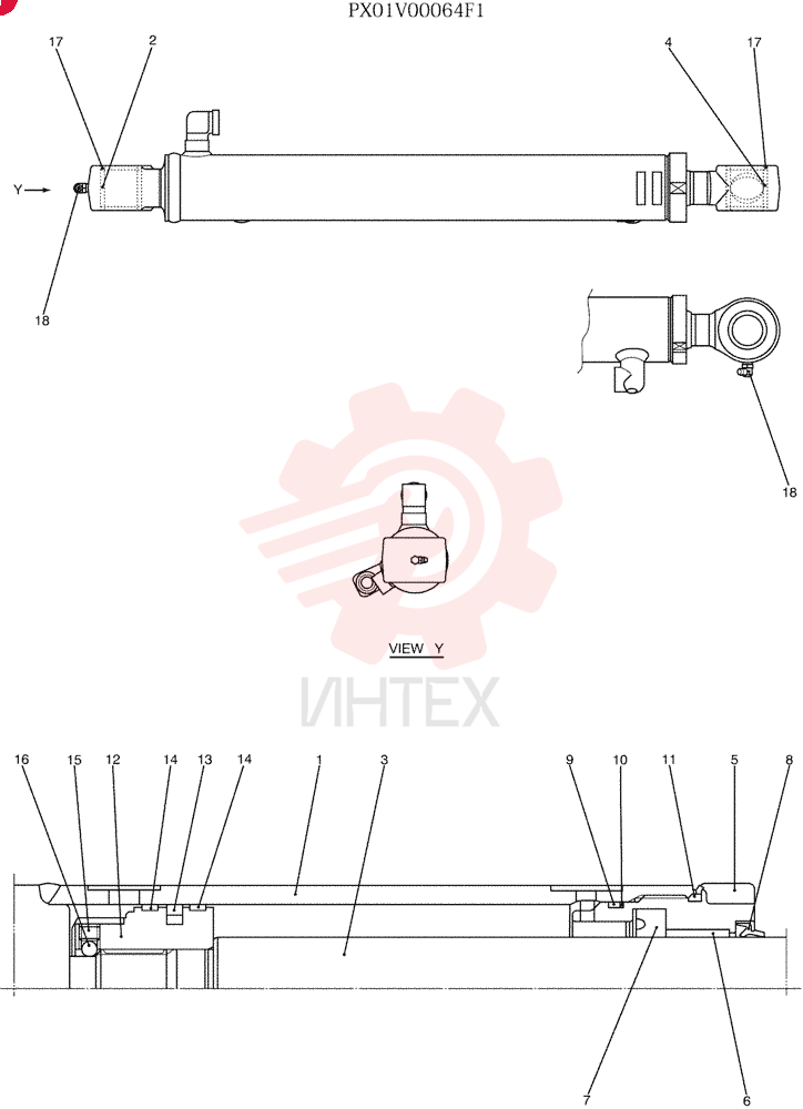 HYDRAULIC CYLINDER PX01V00064F1