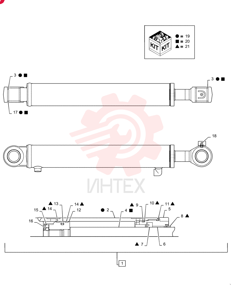 HYDRAULIC CYLINDER PX01V00072F1