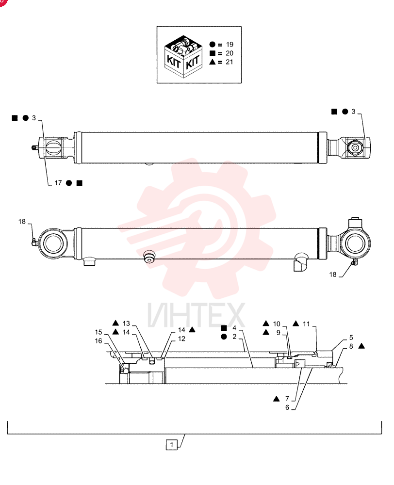 HYDRAULIC CYLINDER PX01V00071F1