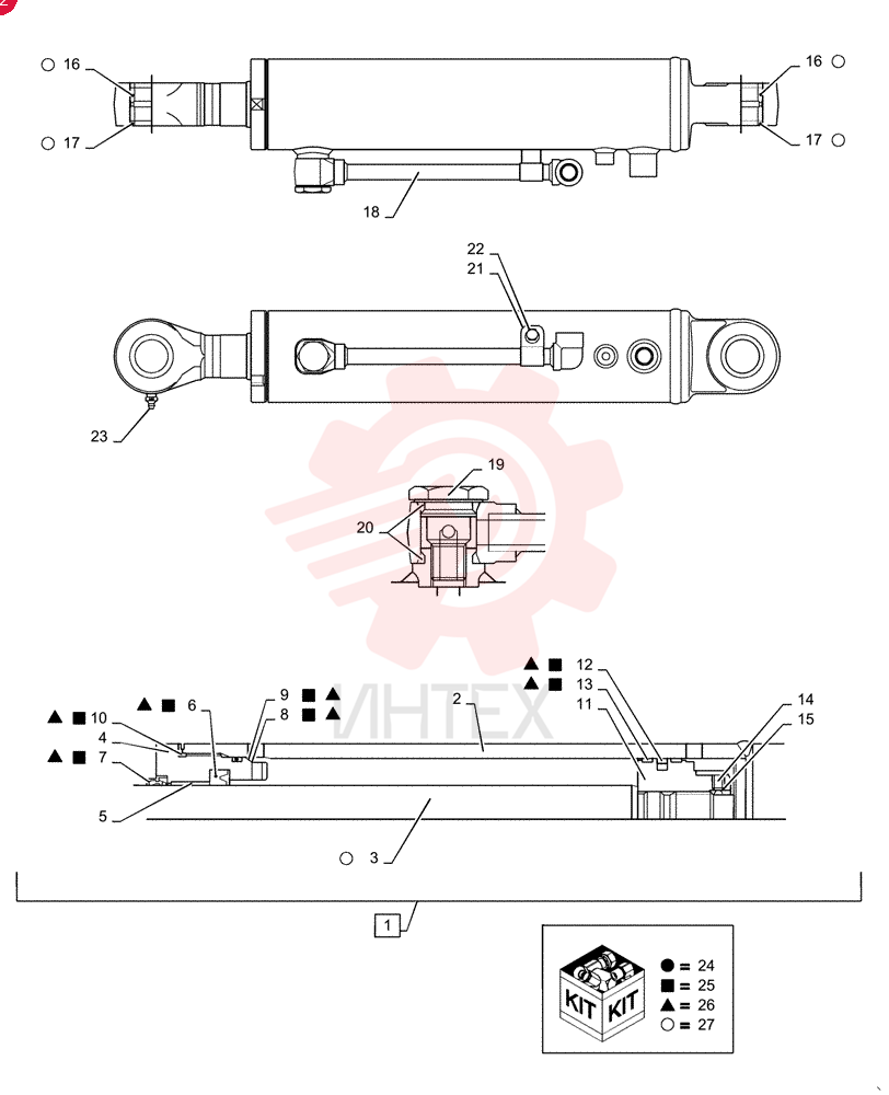 HYDRAULIC CYLINDER PW01V00073F1