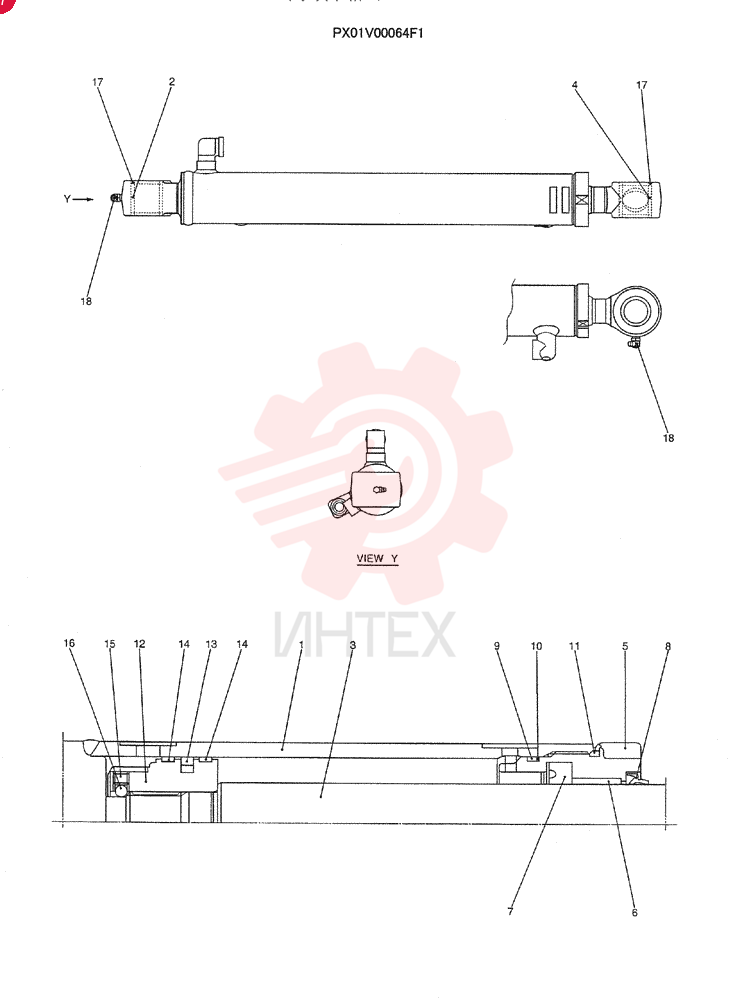 HYDRAULIC CYLINDER PX01V00064F1