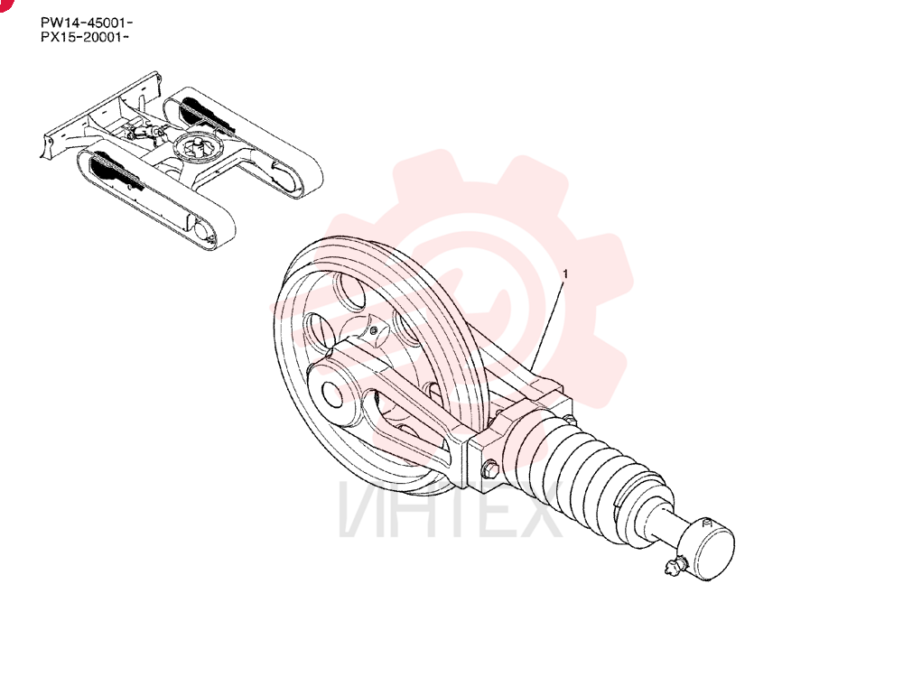IDLER ASSY, CRAWLER PX52D00032F1