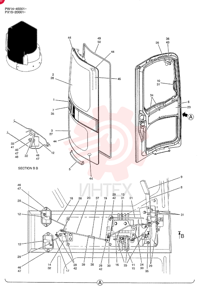 LH CAB DOOR PM51C00006F1%LD