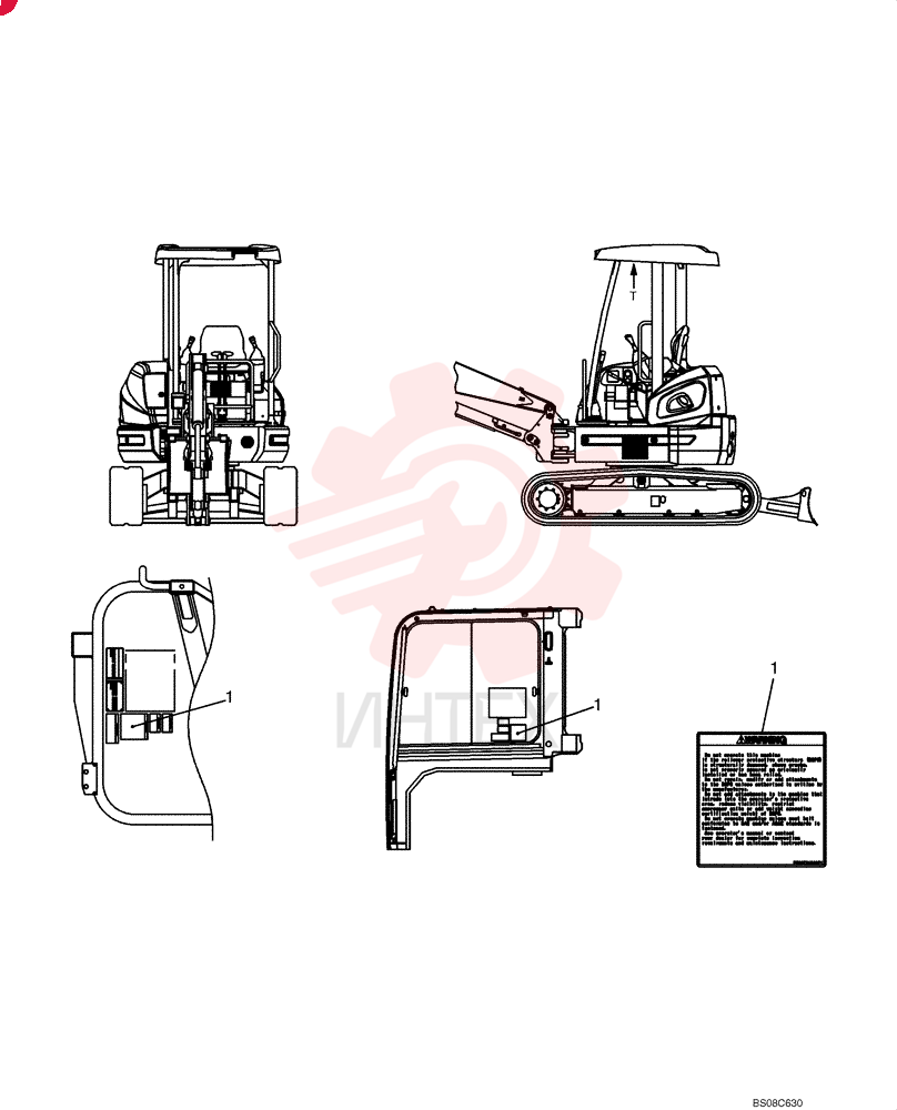 WARNING DECAL PE20T01028P1