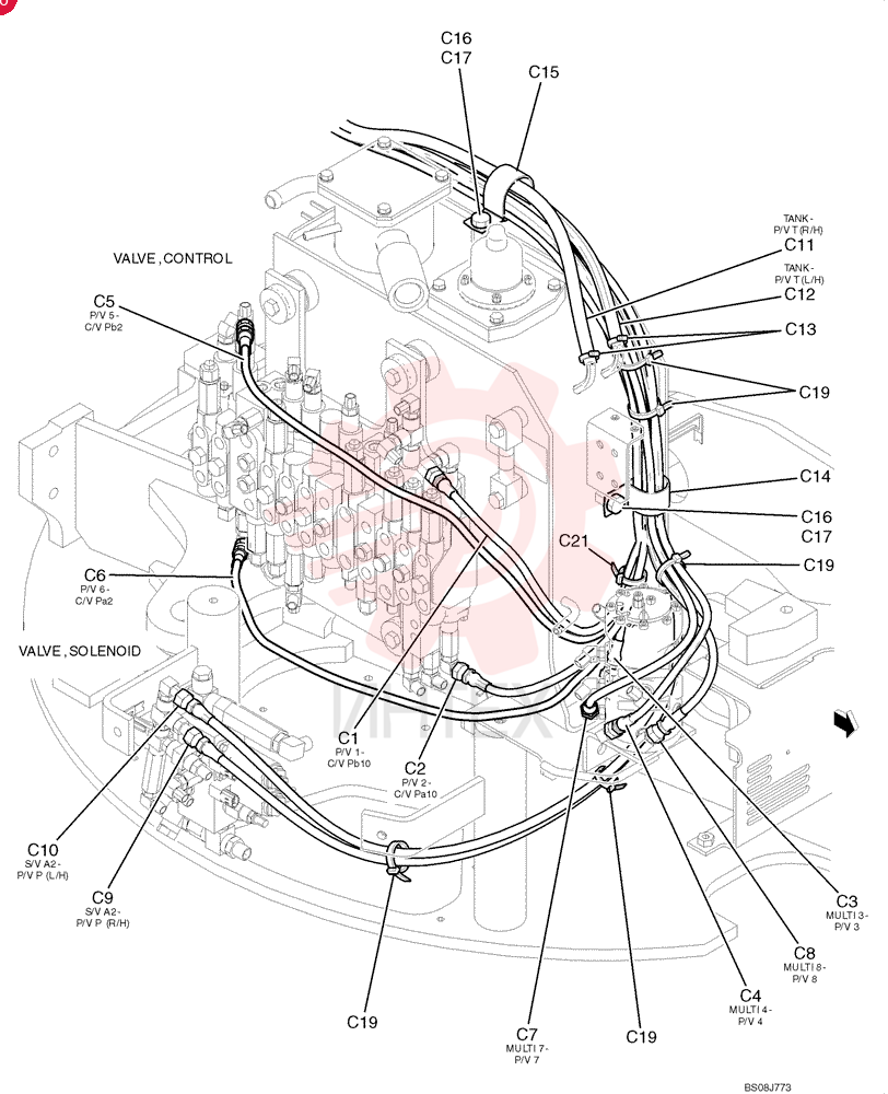HOSE,4.8mm ID x 1350mm L