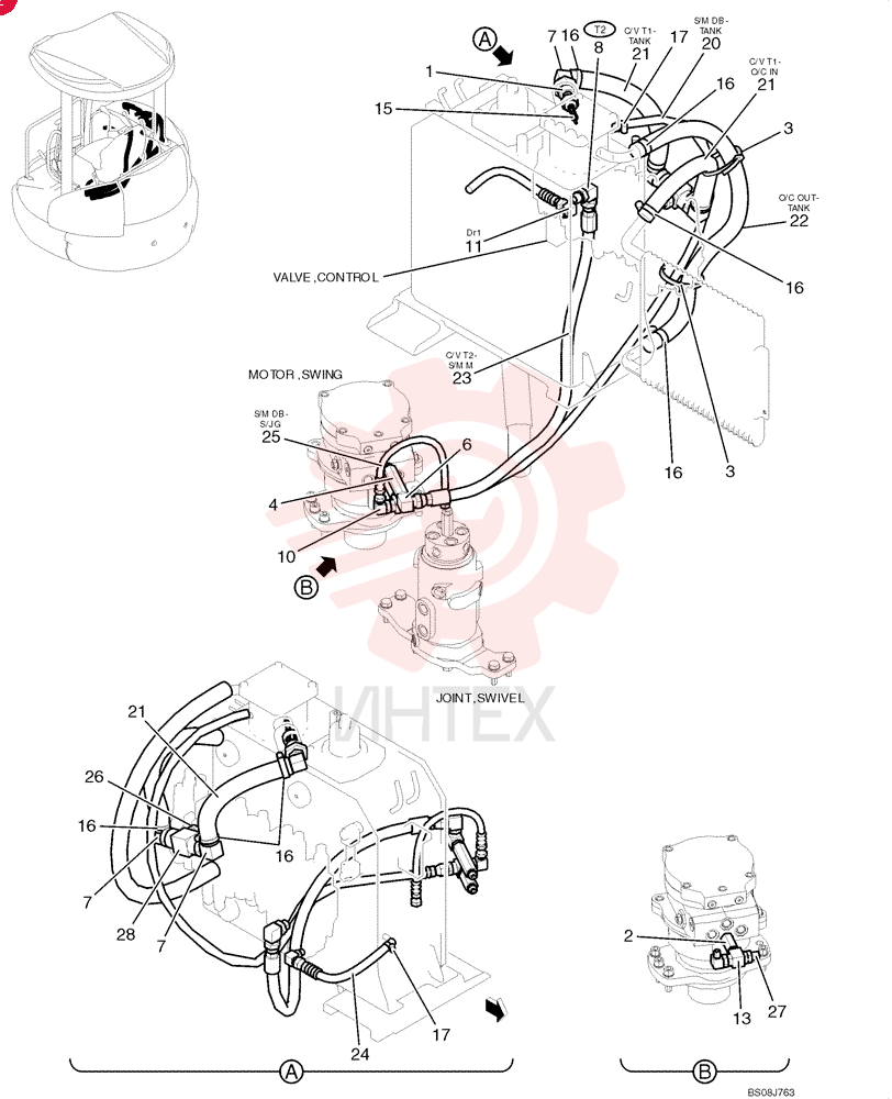 HYD CONNECTOR HH25R16008G1
