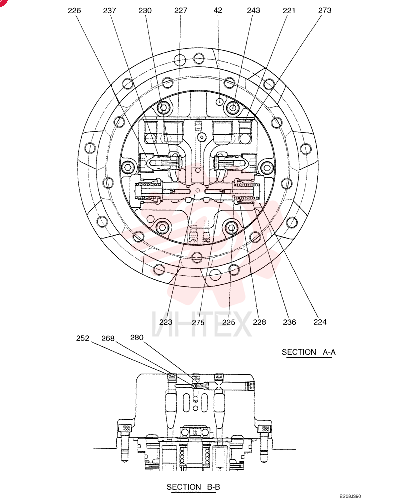 HYDRAULIC MOTOR PX15V00025F1 (1)