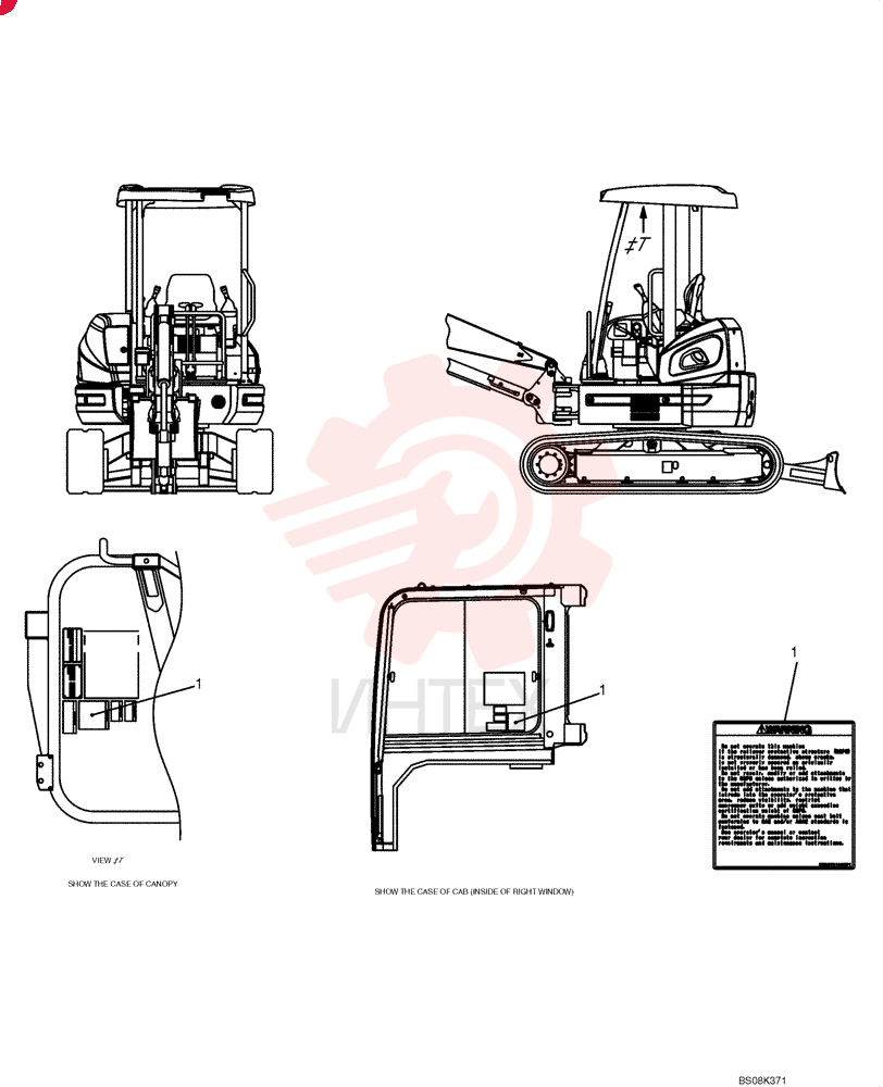 WARNING DECAL PE20T01028P1