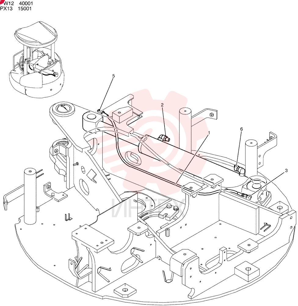 HYD LINES, CYLINDER PX42H00027F1