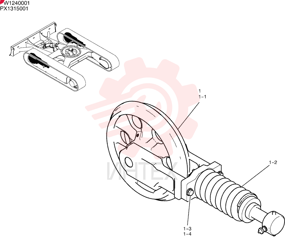 IDLER ASSY, CRAWLER PX52D00017F1