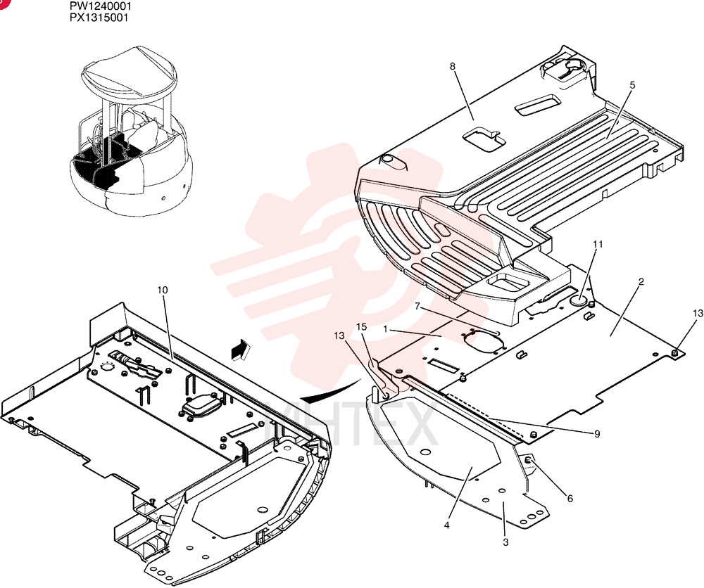 PLATE GROUP, FLOOR PW03M00104F1