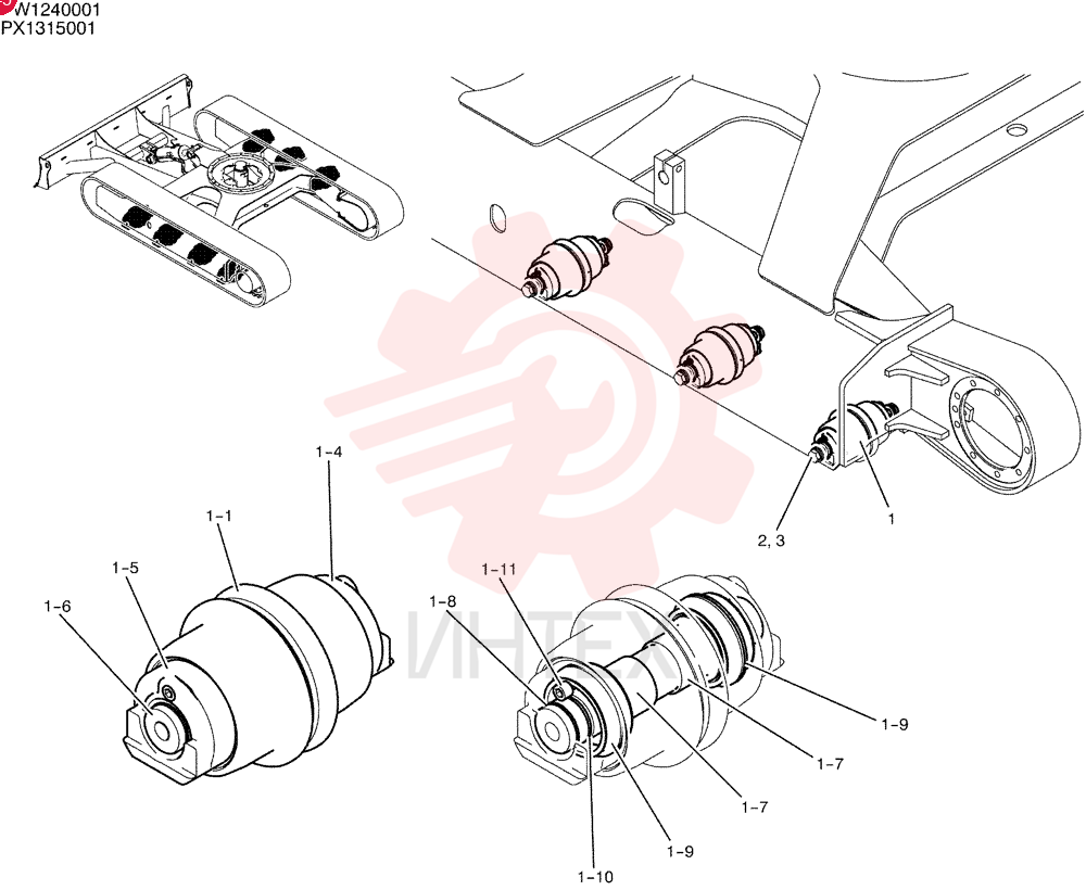 ROLLER ASSY, TRACK PX64D00010F1