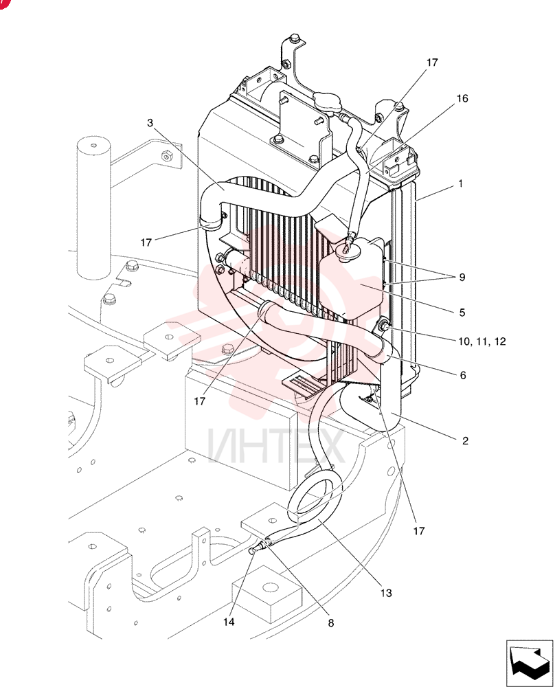 Схема (E35B) - COMPACT CRAWLER EXCAVATOR TIER 4 (NA) - ASN PX15-21105- (NATN62959-) PW05P00040F1