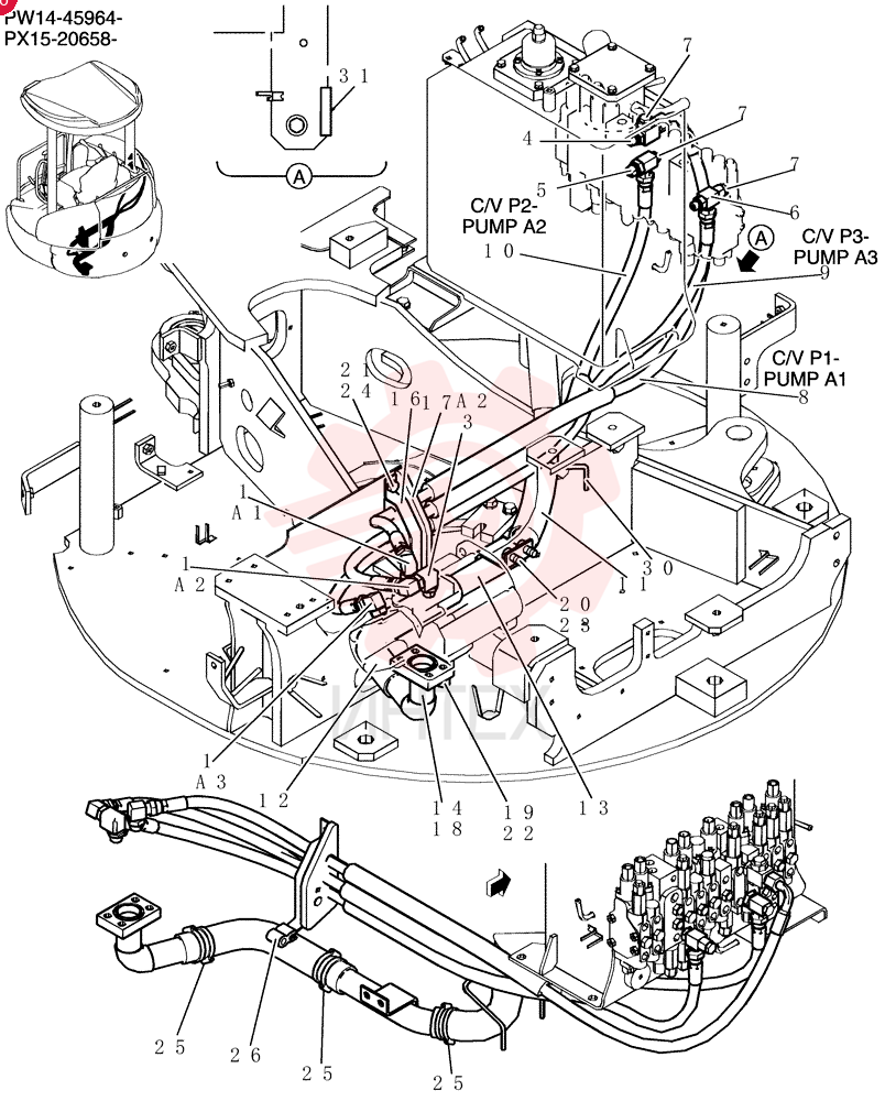 Hyd Lines, Pump PW30H00007F1
