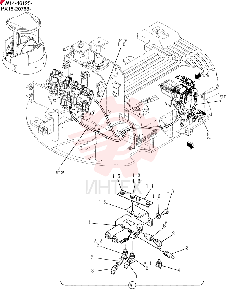HYD. TUBE Control Lines, Valve PW64H00084F1