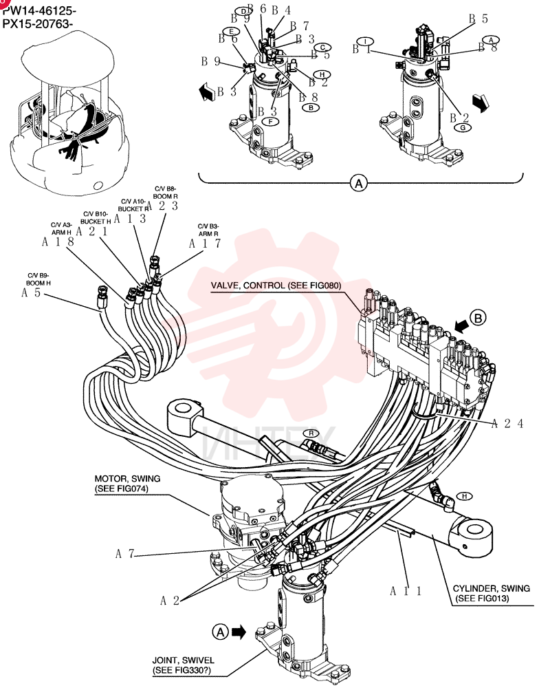 HYD. TUBE Hyd Lines, Upp PW03H00039F1 (1)