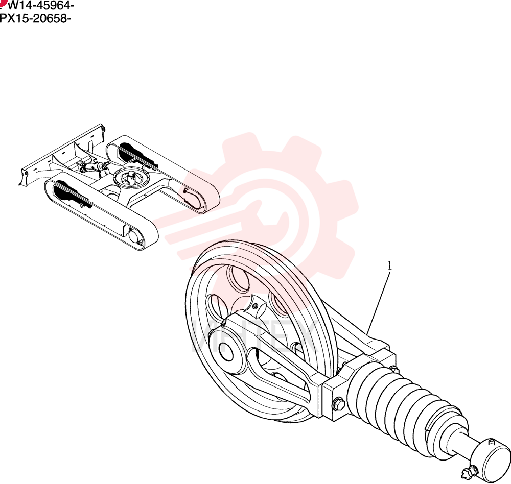 Idler Assy, Crawler PX52D00032F1