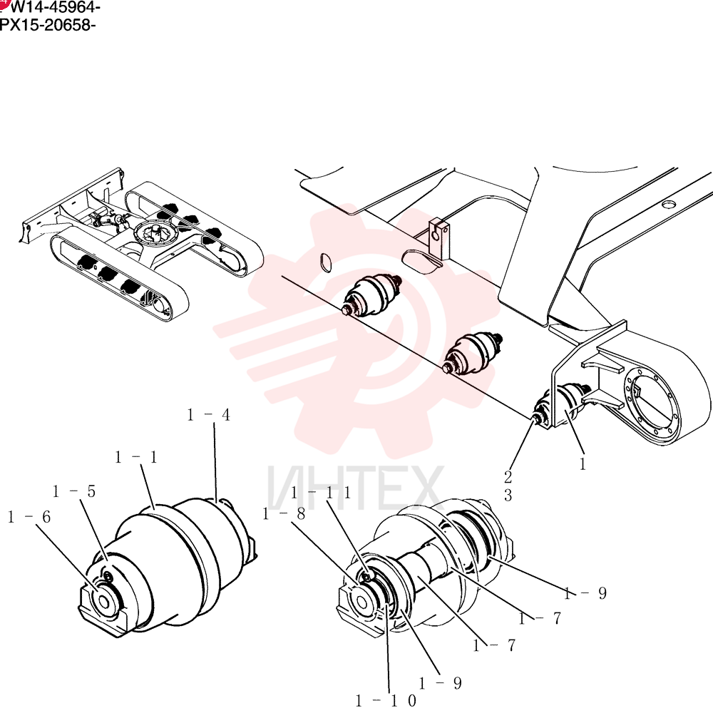 Roller Assy, Track PX64D00010F1