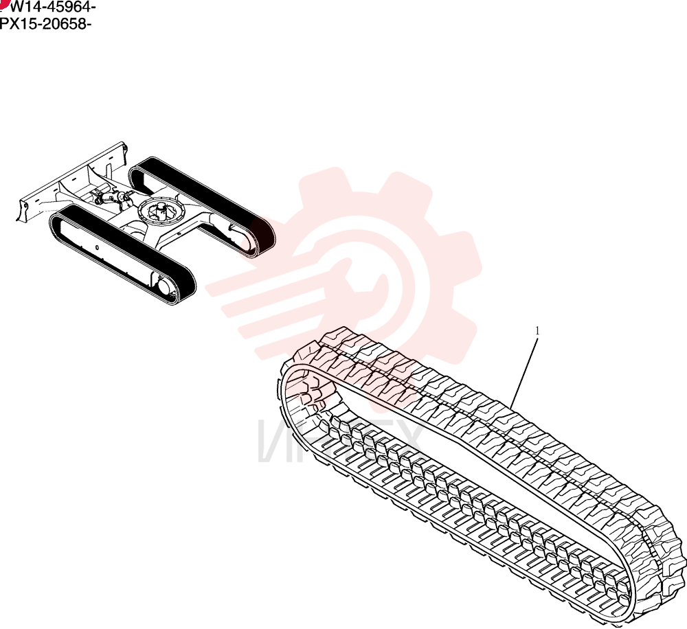 Rubber, Crawler Belt (std, 300w)