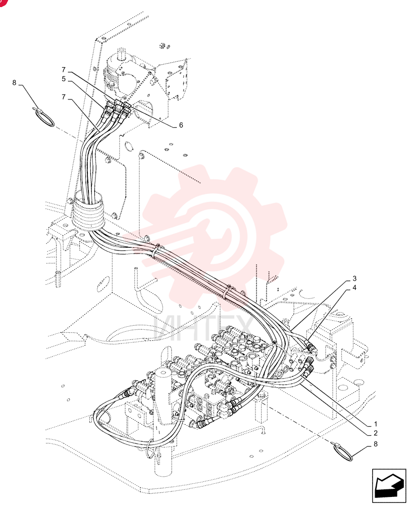 HOSE ASSY. HX23L03115DX (1)