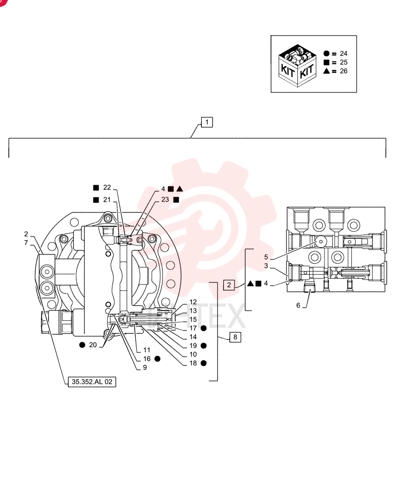 HYDRAULIC MOTOR PX15V00029F3 (1)