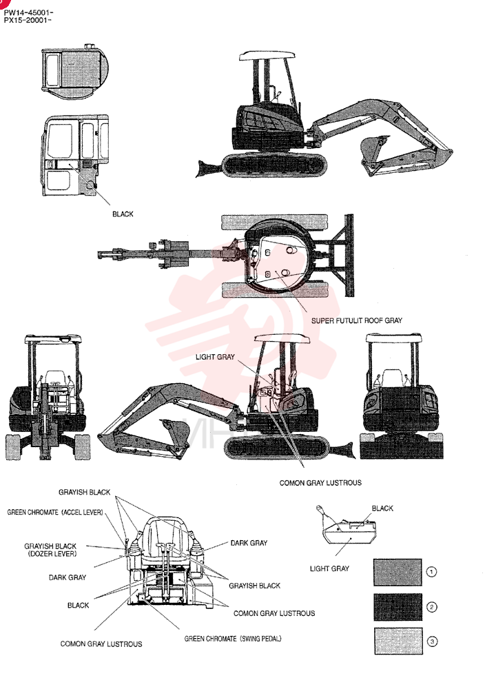 BODY, ATTACHMENT; PAINT COLOR: ACERA mi/c YELLOW; POLYURETHANE 16KG CAN