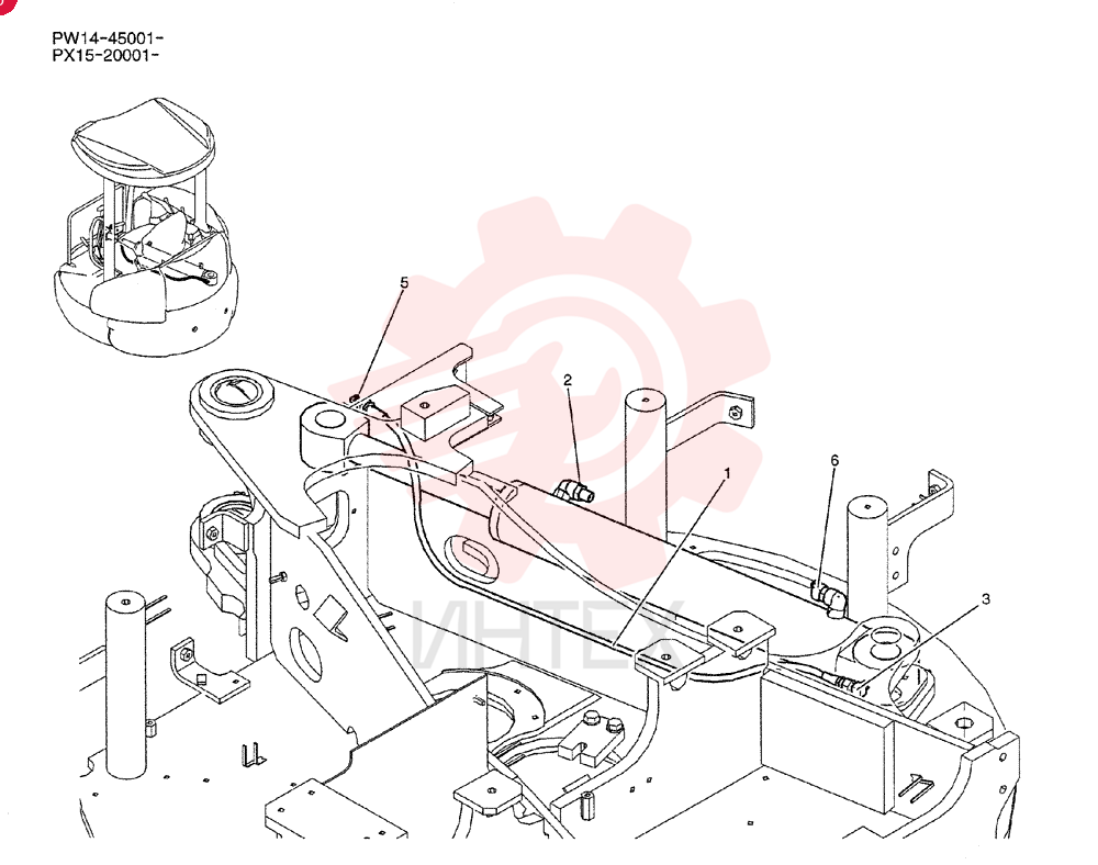 HYD LINES, CYLINDER PX42H00027F1
