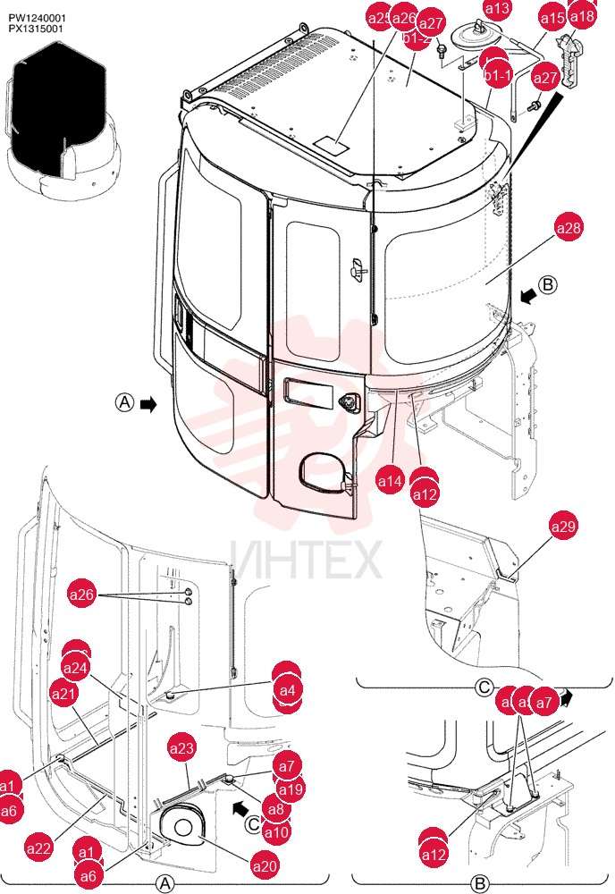 CAB INSTAL PW02C00043F1